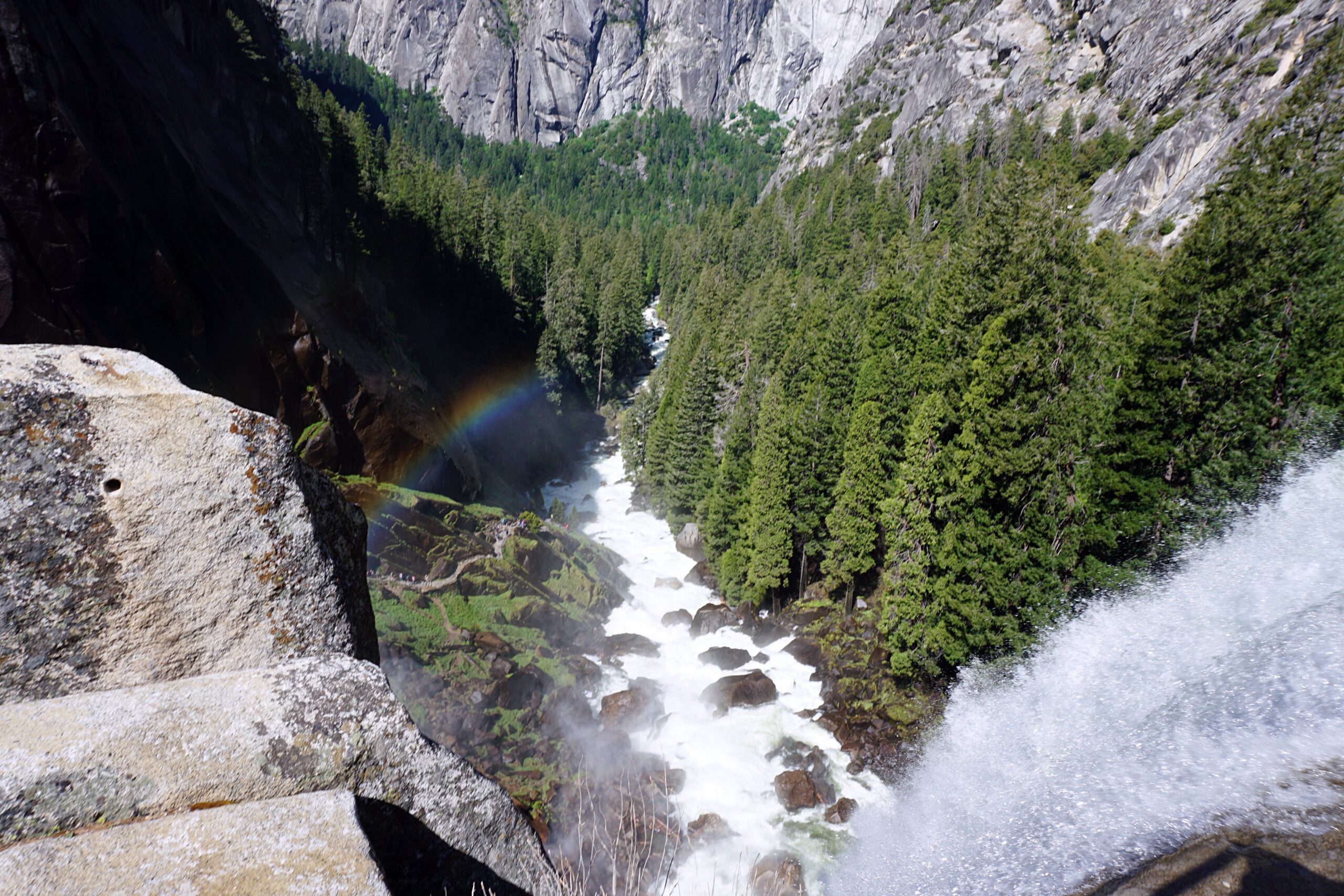 Rainbow over The Mist Trail at Vernal Falls in Yosemite