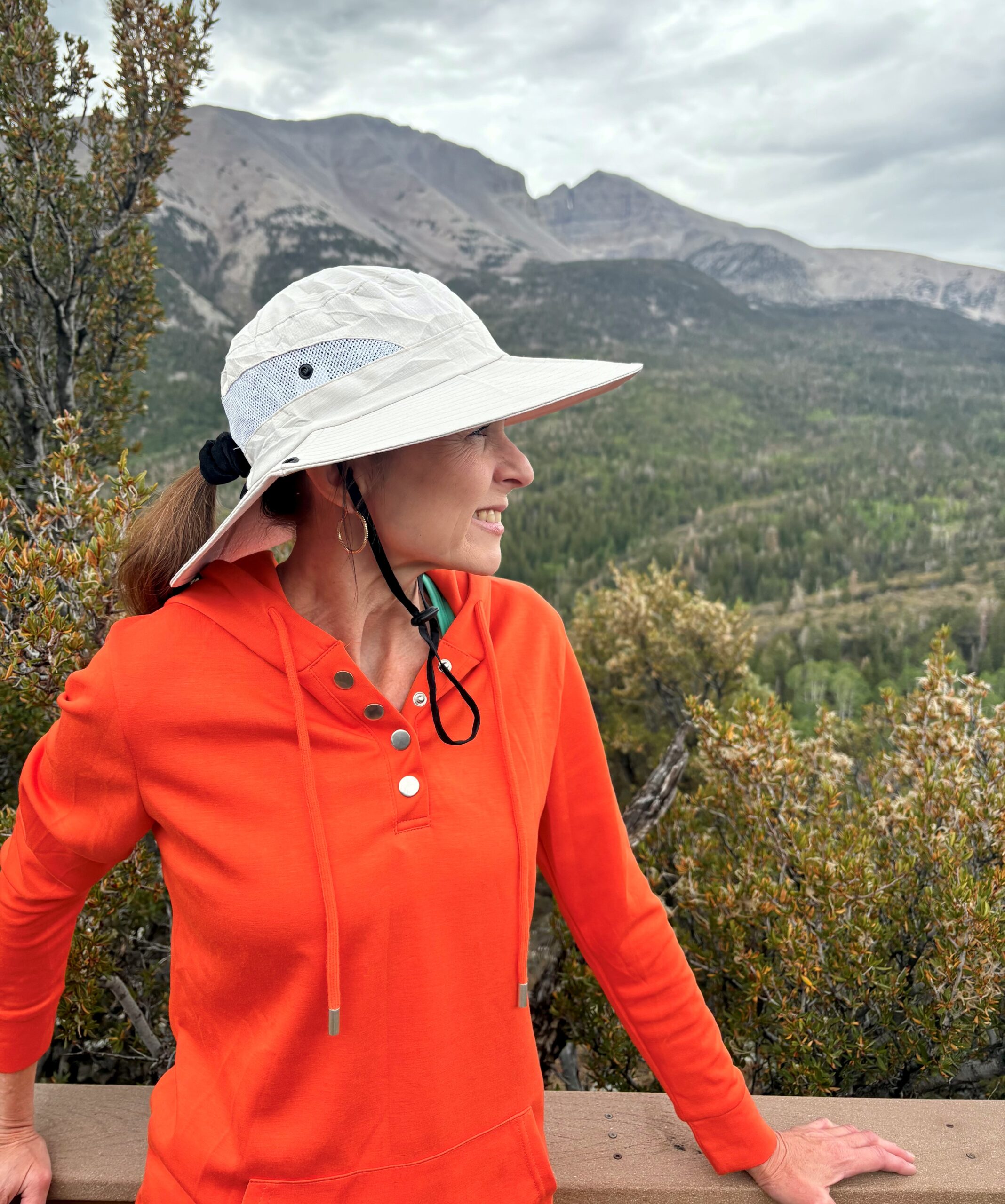 Photo of author at overlook on Wheeler Peak Scenic Drive in Great Basin National Park